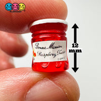Preserves Jam Raspberry And Plum Jar Miniature Can Dollhouse Fake Mini Charm Cabochons 10 Pcs