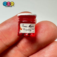 Preserves Jam Raspberry And Plum Jar Miniature Can Dollhouse Fake Mini Charm Cabochons 10 Pcs
