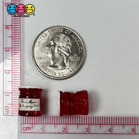 Preserves Jam Raspberry And Plum Jar Miniature Can Dollhouse Fake Mini Charm Cabochons 10 Pcs