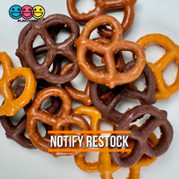 Pretzels Fake Food Plastic Resin Prop Chocolate Not A Toy 9/10 Pcs Mix (9Pcs 3Pcs Each Color)