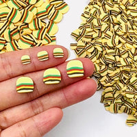 Hamburger Fimo Slices Fake Clay Sprinkles Hamburgers Decoden Jimmies Funfetti 5/10mm
