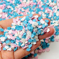 Winter Gloves Holiday White Pink Blue 5mm Fake Clay Sprinkles Decoden Fimo Jimmies