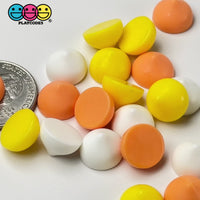 Candy Corn Colors Chocolate Chips Fake Food Realistic Charm Halloween Theme Cabochons 24 pcs