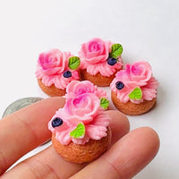 Floral Cake 3D Flatback Cabochons Decoden Charm 5 pcs