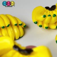 Bunch of Bananas Mini Charm Cabochon Decoden Plastic Resin 5 pcs