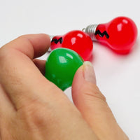 Christmas Bulbs Cracked Red Green Holiday Cabochons Decoden Charm 4 pcs