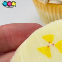 Banana Angled Slices Imitation Fake Food Life Like Slightly Bendable Plastic Resin 10 pcs