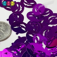 Halloween Purple Jack-O-Lanterns Pumpkin Spooky Glitter Plastic Decoden Table Funfetti