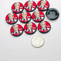 Fast Food Fried Chicken Shoe Charms WITHOUT Buckle Botton Bendable Flatback Cabochons Slime Supply Fake Backe Decoden 10 pcs