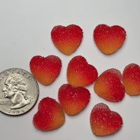 Valentine's Day Fake Sugar Gummy Ombre Red Sunrise Heart charm Flatback Cabochons Decoden Charm 10 pcs