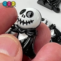 Spooky Skeleton head Charm Plastic Party Favors Charm Halloween Cabochons 10 pcs