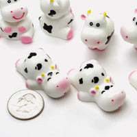 3D Cows Sitting and Laying Down Animal Figure  Slime supplies Toy Decoration Charms (3 pcs)