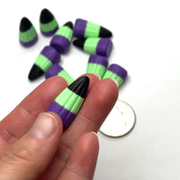 Halloween Holiday Candy Corn 3D Black Purple Green Cabochons Decoden Charm 10 pcs