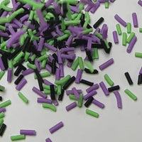 Halloween Holiday Black Purple Green 5mm Fake Clay Sprinkles Decoden Fimo Jimmies