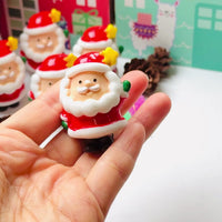 Christmas Santa Clause Holiday Yellow Star 3D Figure Cabochons Decoden Charm 5 pcs