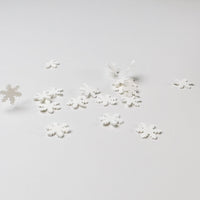 Thin Snowflake White Fimo Fake Sprinkles Polymer Clay Christmas Snowflakes Funfetti 10mm
