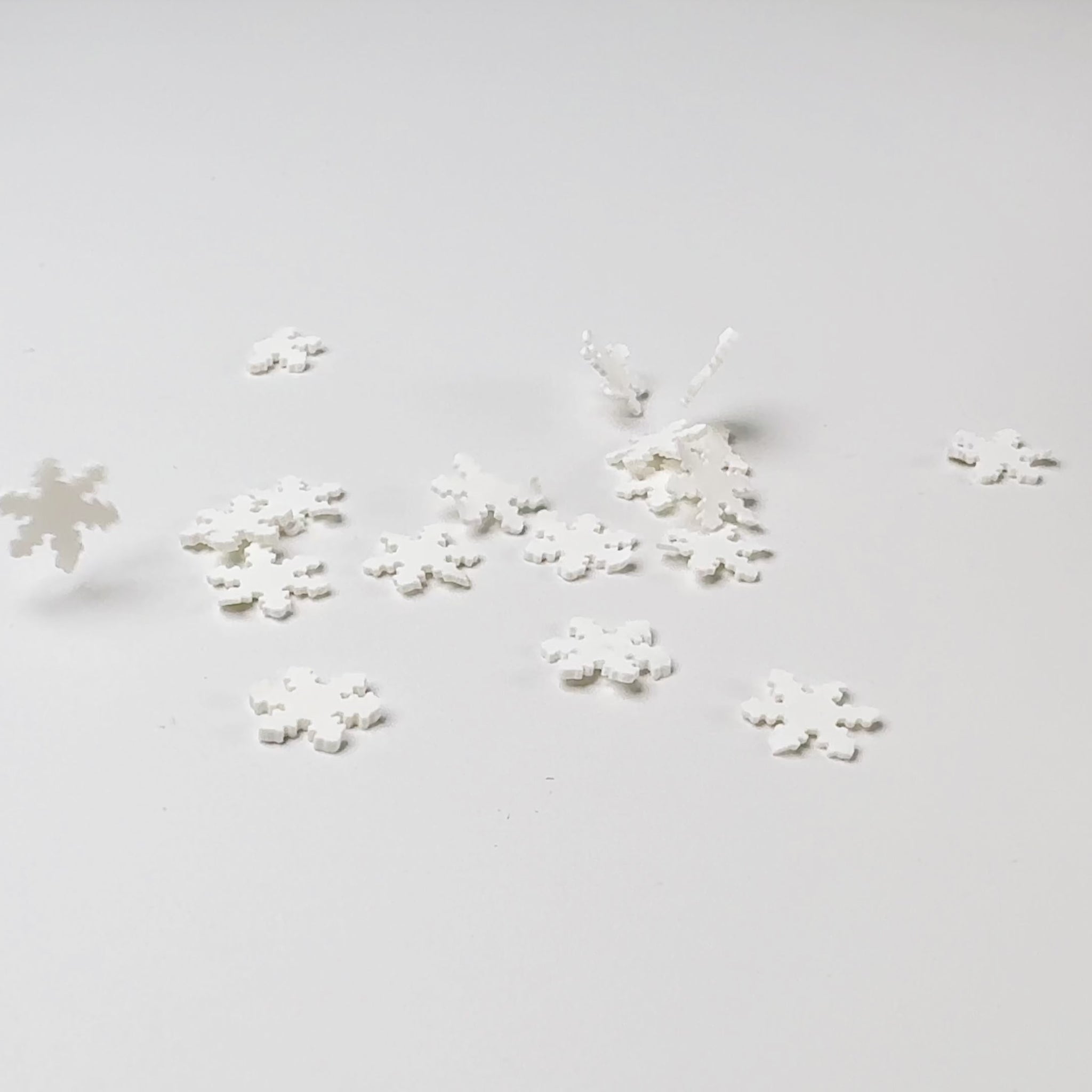 Thin Snowflake White Fimo Fake Sprinkles Polymer Clay Christmas Snowflakes  Funfetti 10mm