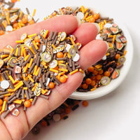 Fall Pumpkin Festival Harvest Beads Leaves Autumn 5mm Fake Clay Sprinkles Decoden Fimo Jimmies