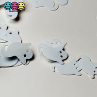 Halloween White Ghost Spooky Glitter Plastic Decoden Table Funfetti