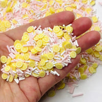Pink Lemonade Mix Design Polymer Clay Fake Sprinkles Decoden Jimmies
