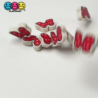 Cartoon Character Red Bow White Polka Dots Fake Clay Sprinkles Decoden Fimo Jimmies 10mm
