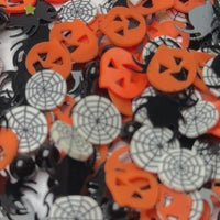 Halloween Jack-O-lantern Spider Glitter Fake Clay Sprinkles Decoden Fimo Jimmies 5mm/10mm