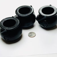 Halloween Holiday Plastic light weight Witches Pot Cauldron with Handle Cabochons Decoden Charm 3 pcs
