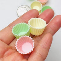 Fake Mini Cupcake Muffin Tin Mold Cabochons Decoden Charm 9/10 pcs