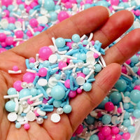 Cotton Candy 5mm Fake Clay Sprinkles 6/4/2mm Acrylic beads Decoden Fimo Jimmies