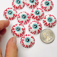 Bloody Eyeball Flatback Halloween Holiday Cabochons Decoden Charm 10 pcs