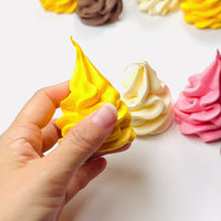 Whipped Cream Dollop Faux Food Ice Cream Topper Food Dessert Life Like Solid Plastic 3pcs