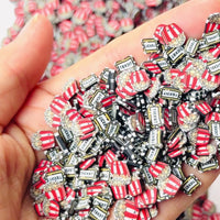 5mm Movie Night Tickets Popcorns Theme Fake Clay Sprinkles Decoden Fimo Jimmies