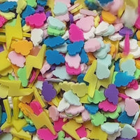 Multicolor Cloud Yellow lighting Fake Clay Sprinkles Decoden Fimo Jimmies 5/10 mm