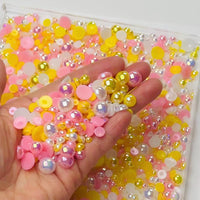 Acrylic Rhinestone flatback 10/8/6/4mm Beads Faux Sprinkles Decoden Slime Supplies Jewelry Fake Bake