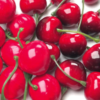 Cherry Charms Red and Dark Red Fake Realistic Charms Faux Food Cherries Cabochon 15pcs
