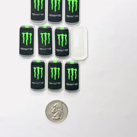 Energy Drink Fake Food Shoe Charms WITHOUT Buckle Botton Bendable Flatback Cabochons Slime Supply Fake Decoden 10 pcs