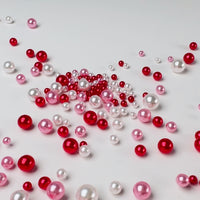Valentine's Day Acrylic Beads 20/100g Red Pink White Holiday Faux Sprinkles Decoden Slime Supplies Jewelry Fake bake