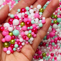 Acrylic Fake Pearl Beads 8/6/4/2mm Faux Sprinkles Decoden Slime Supplies Jewelry Fake Bake