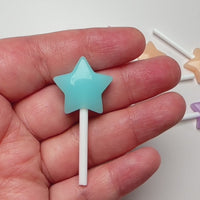 Mini Lollipop Star Multicolor Fake Candy Cabochons Decoden Charm 10 pcs