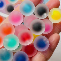 Round Frosting Acrylic Beads 16mm Half Hole Frog Spawn Beads 9 Colors Slime filler Cabochons Decoden Charm 50 pcs