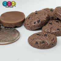 Chocolate Chip Cookies Flatback Charms Mini Charm Fake Food Cookie Cabochons 10 pcs