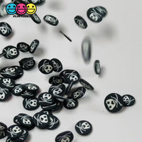 Pirate Flag Skeleton and Cross bone Clay Fimo Slices Halloween Sprinkles Decoden
