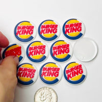 Fast Food Burger Shoe Charms WITHOUT Buckle Botton Bendable Flatback Cabochons Slime Supply Fake Backe Decoden 10 pcs