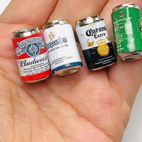 Beer Cans Miniature Can Dollhouse Fake Beers Mini Can Charm Cabochons 8 or 10 pcs
