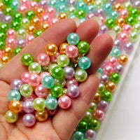No-Hole Pastel Colors Acrylic Beads 8mm Easter Holiday - Slime Supplies Fake Bake Decor Cabochons Decoden PLAYCODE3 LLC