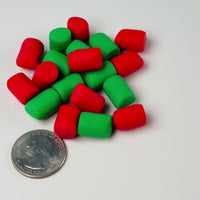 Christmas Fake Marshmallow Desserts Bakes Green Red Holiday Cabochons Decoden Charm 20 pcs