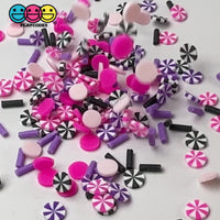 Peppermint Galaxy Pink Purple Black Holiday Fake Clay Sprinkles Decoden Fimo Jimmies