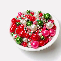 Holiday Christmas Acrylic 5/10mm Beads Peppermint Fake Clay Sprinkles Decoden Fimo Jimmies