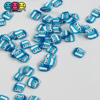 Milk Carton Kawaii Face Fimo Slices 5mm/10mm Fake Clay Sprinkles Blue Decoden Jimmies Funfetti 10mm