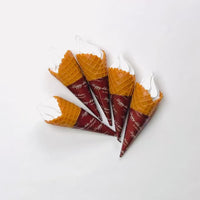 Waffle Ice Cream Cone Charm Swirl Fake Food Faux Dessert Miniature 5 pcs